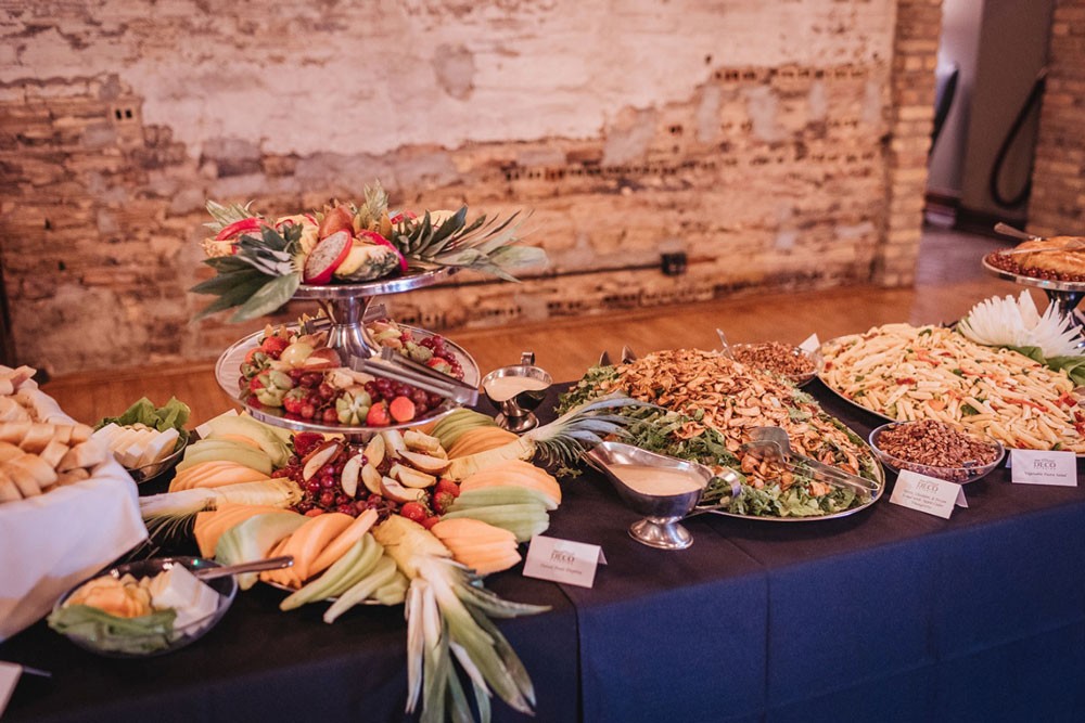 deco catering buffet setting Jessica Knighton Photography